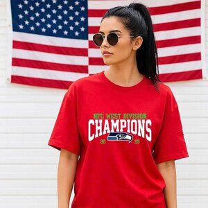 🏈 Seahawks NFC West Champions Graphic Red Tee
